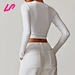 zip up long sleeve crop top